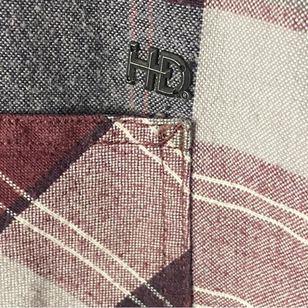 Harley-Davidson Men’s Plaid Flannel Shirt Snap Heritage Logo Biker Western 2XL - Picture 2 of 6